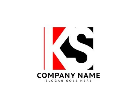 Initial Letter KS Logo Template Design Stock Illustration