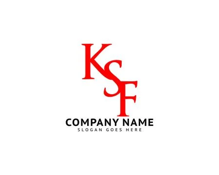 Initial Letter KSF Logo Template Design Ilustração Stock