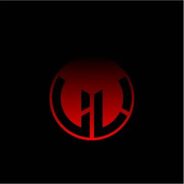 Initial letter L L Modern circle with elegant colored background frame Stock Illustration