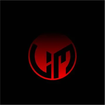Initial letter L M Modern circle with elegant colored background frame 스톡 일러스트