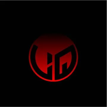 Initial letter L Q Modern circle with elegant colored background frame Stock Illustration