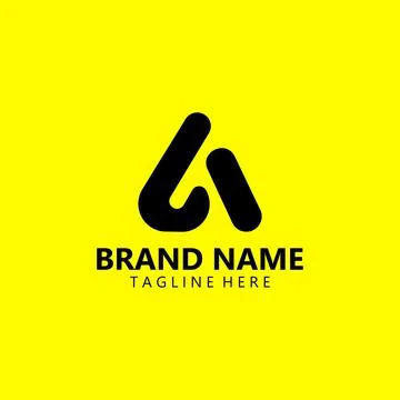 Initial letter LA logo design vector Stock Illustration