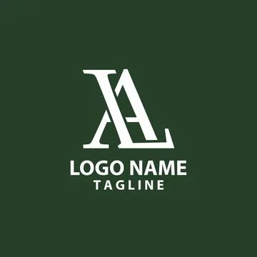 Initial letter LA logo design vector Stock Illustration