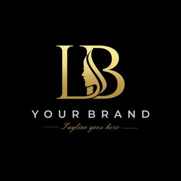 Initial Letter LB Beauty Face Logo Design Vector Stock Illustration