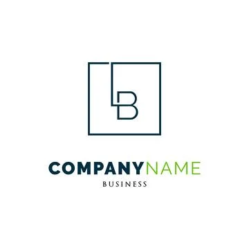 Initial Letter LB Icon Logo Design Template Stock Illustration