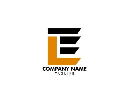 Initial Letter LE Logo Template Design Stock Illustration