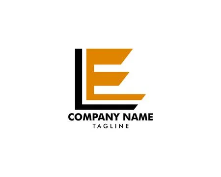 Initial Letter LE Logo Template Design Stock Illustration