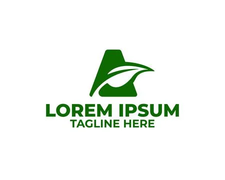 Initial Letter A With Leaf Luxury Logo Stock Illustration