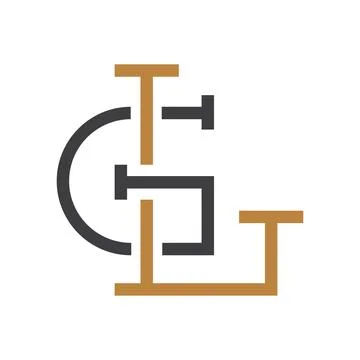 Initial letter LG logo or GL logo vector design template Stock Illustration