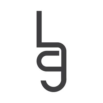 Initial letter LG logo or GL logo vector design template Stock Illustration