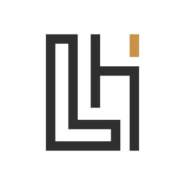 Initial letter LH logo or HL logo vector design template Stock Illustration