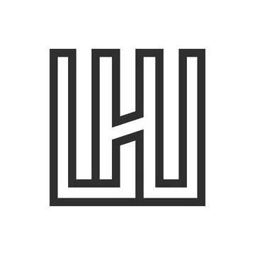 Initial letter LH logo or HL logo vector design template Stock Illustration