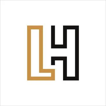Initial letter LH logo or HL logo vector design template Stock Illustration