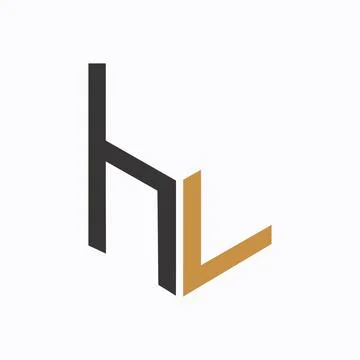 Initial letter LH logo or HL logo vector design template Stock Illustration
