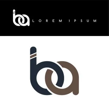 Initial letter linked circle lowercase logo background 스톡 일러스트