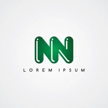 Initial letter linked uppercase logo black red in white background Ilustração Stock