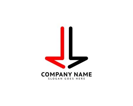 Initial Letter LL Logo Template Design Stock Illustration