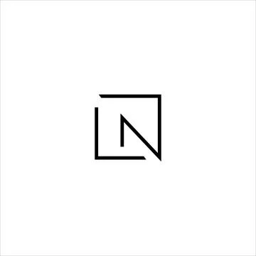 Initial letter LN logo or NL logo vector design template Illustrazione stock