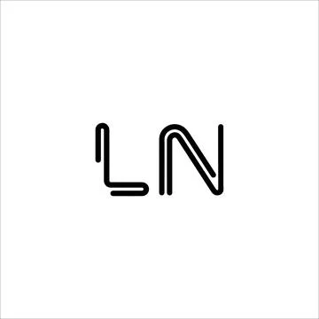 Initial letter LN logo or NL logo vector design template Stock Illustration