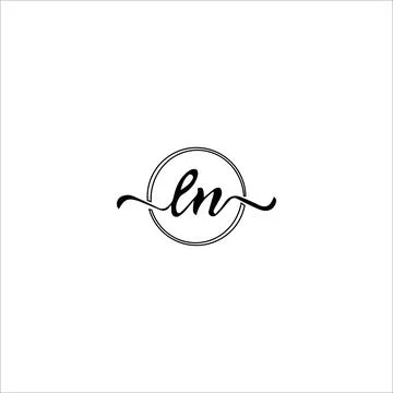 Initial letter LN logo or NL logo vector design template Stock Illustration