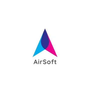 Initial letter A logo. abstract air flow flight arrow icon symbol design conc Stock Illustration