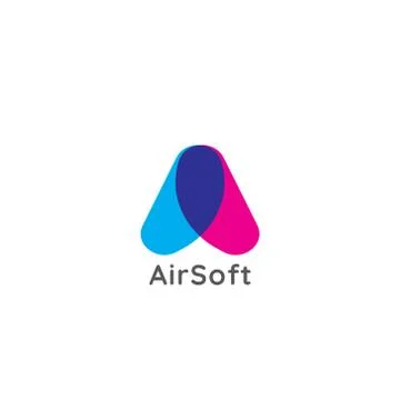 Initial letter A logo. abstract air flow flight arrow icon symbol design conc Stock Illustration