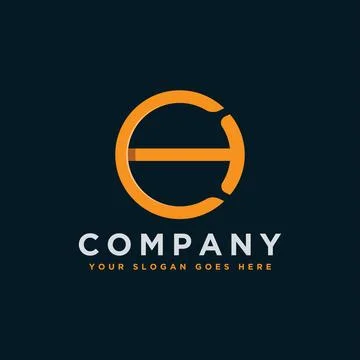 Initial letter logo C and H, CH / HC monogram logo icon Stock Illustration