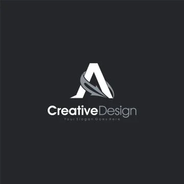 Initial Letter A logo Concept Creative Design Stock Illustration