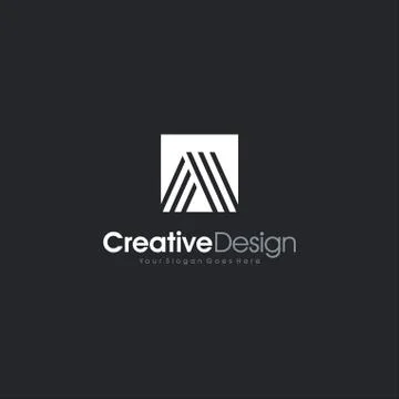 Initial A letter A logo design. Creative,Premium Minimal emblem design templa Stock Illustration