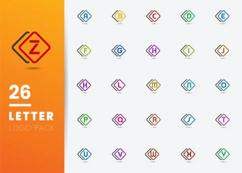 Initial Letter logo design vector. Simple and clean flat design of letter log Stock Illustration