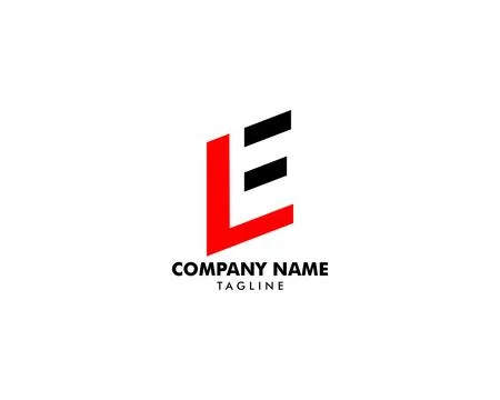 Initial Letter Logo EL Template Vector Design Stock Illustration