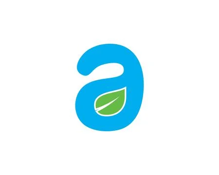 Initial letter A logo with green leaf ecology nature element vector icon Stock Illustration