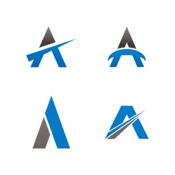 Initial letter a logo icon design template vector Stock Illustration
