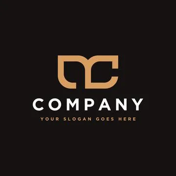 Initial letter logo M and C, MC monogram logo icon on dark background Stock Illustration