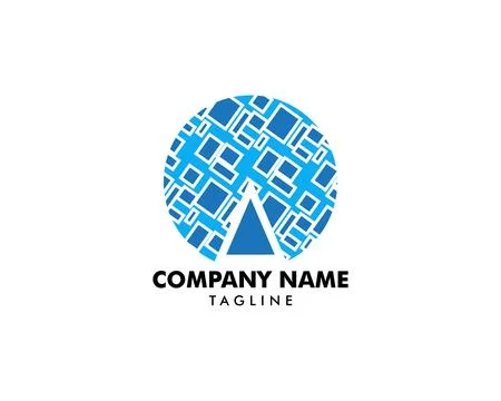 Initial Letter A Logo Mosaic Design Stock Illustration