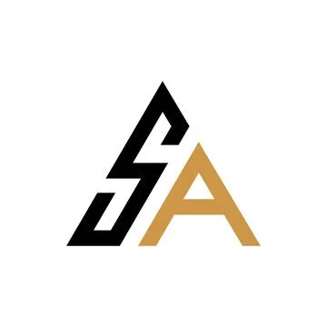 Initial letter AS logo or SA logo vector design template Stock Illustration