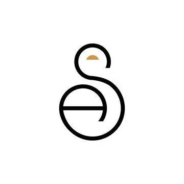 Initial letter AS logo or SA logo vector design template Illustrazione stock