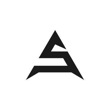 Initial letter AS logo or SA logo vector design template Stock Illustration