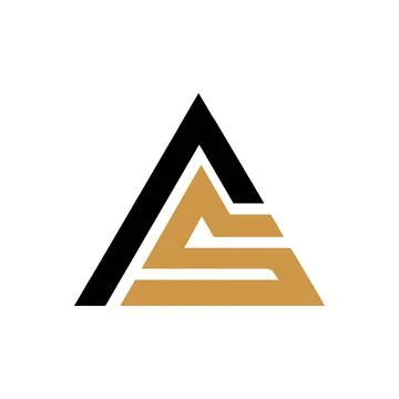 Initial letter AS logo or SA logo vector design template Stock Illustration