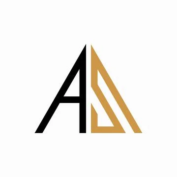 Initial letter AS logo or SA logo vector design template Stock Illustration