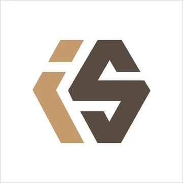 Initial letter is logo or si logo vector design template Illustrazione stock