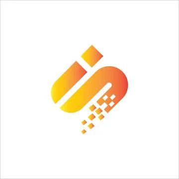 Initial letter is logo or si logo vector design template Stock Illustration