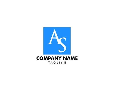 Initial Letter AS Logo Template Design Stock Illustration