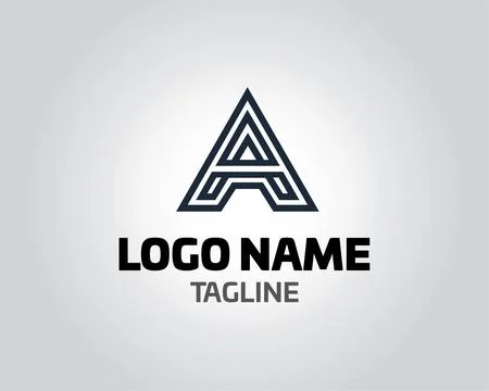 Initial letter A logo vector design template abstract alphabet A logo vecto.. Illustrazione stock