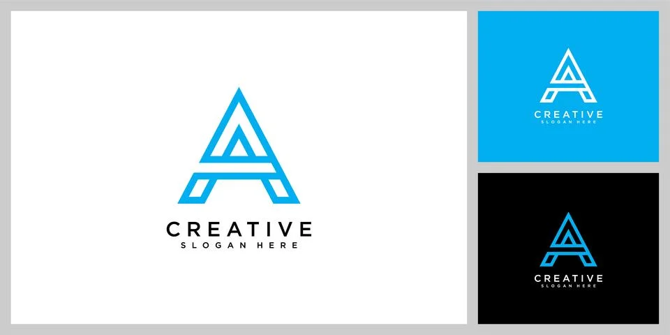 Initial letter a logo vector design Stock Illustration