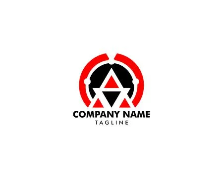 Initial Letter A Logo Vector Design Template Illustrazione stock
