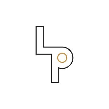 Initial letter LP logo or PL logo vector design template Illustrazione stock