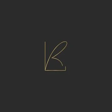 Initial letter LR logo or RL logo vector design template Stock Illustration