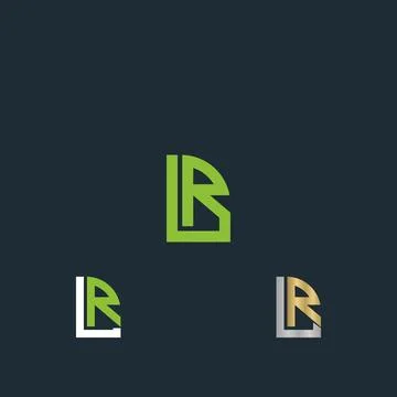 Initial letter LR logo or RL logo vector design template Stock Illustration