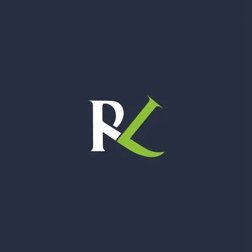 Initial letter LR logo or RL logo vector design template Stock Illustration